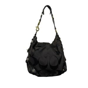 Coach 10620 Carly Dark Brown Signature C Purse Hobo Shoulder Bag Designer